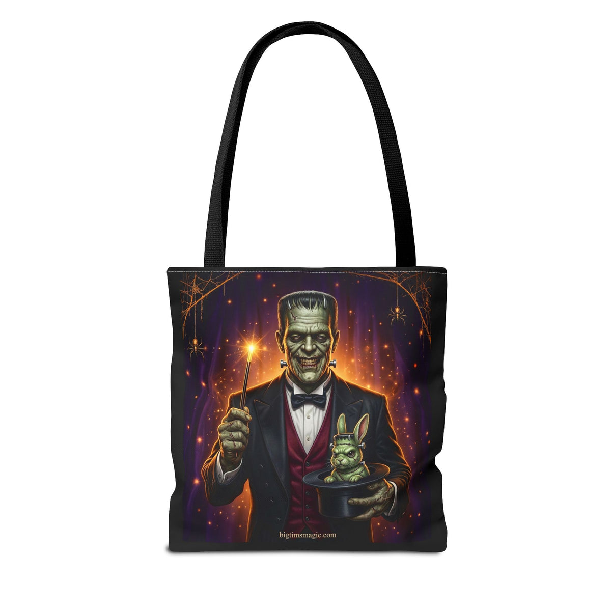 Happy Halloween Monster Tote Bag — Vintage Horror Characters Trick-or-Treat Tote by Printify