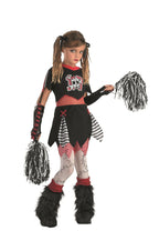 Girls Cheerless Leader Gothic Zombie Cheerleader Child Costume by HalloweenStore.com