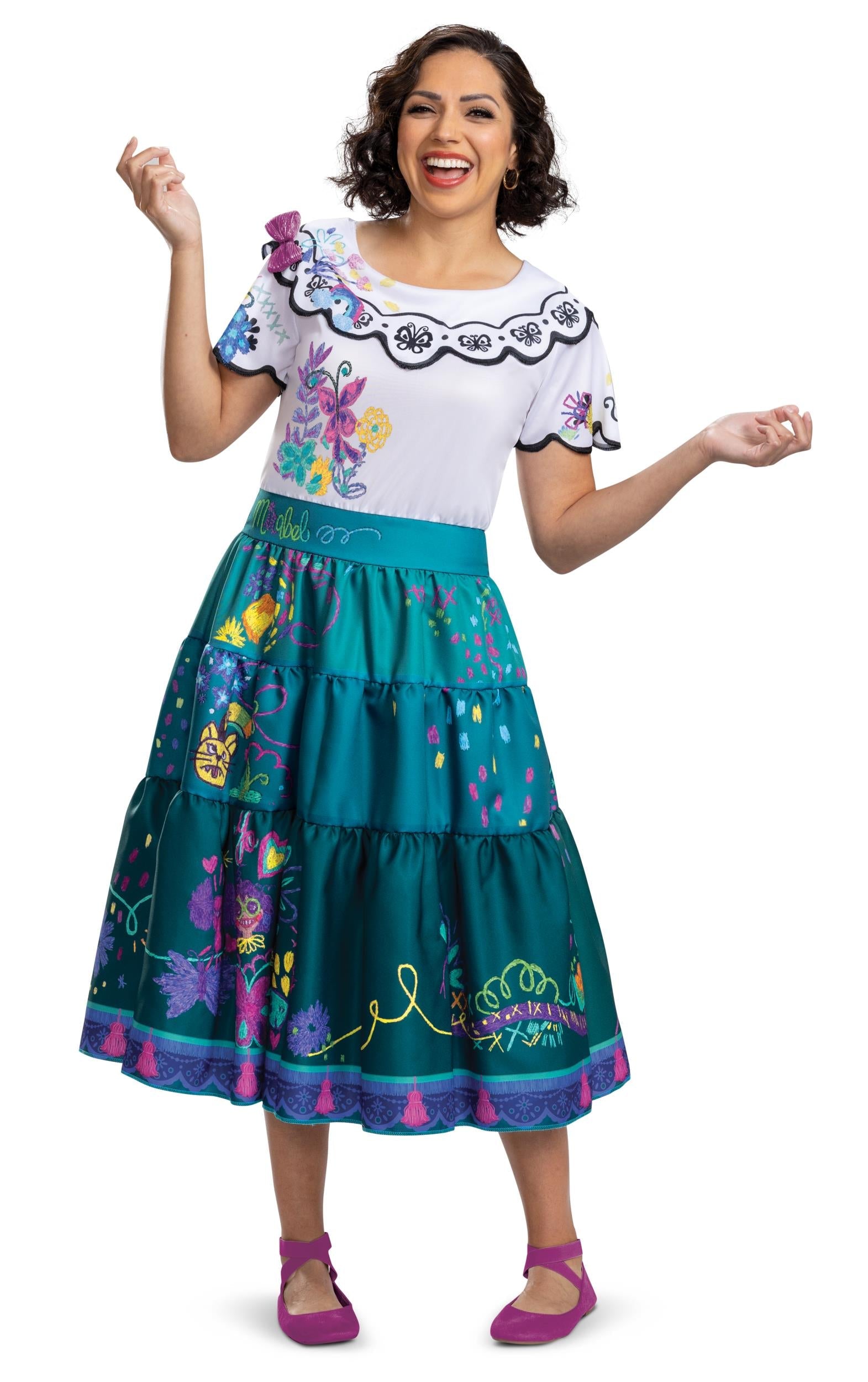 Disney Encanto Mirabel Madrigal Deluxe Costume Dress for Teen 7-9 by HalloweenStore.com