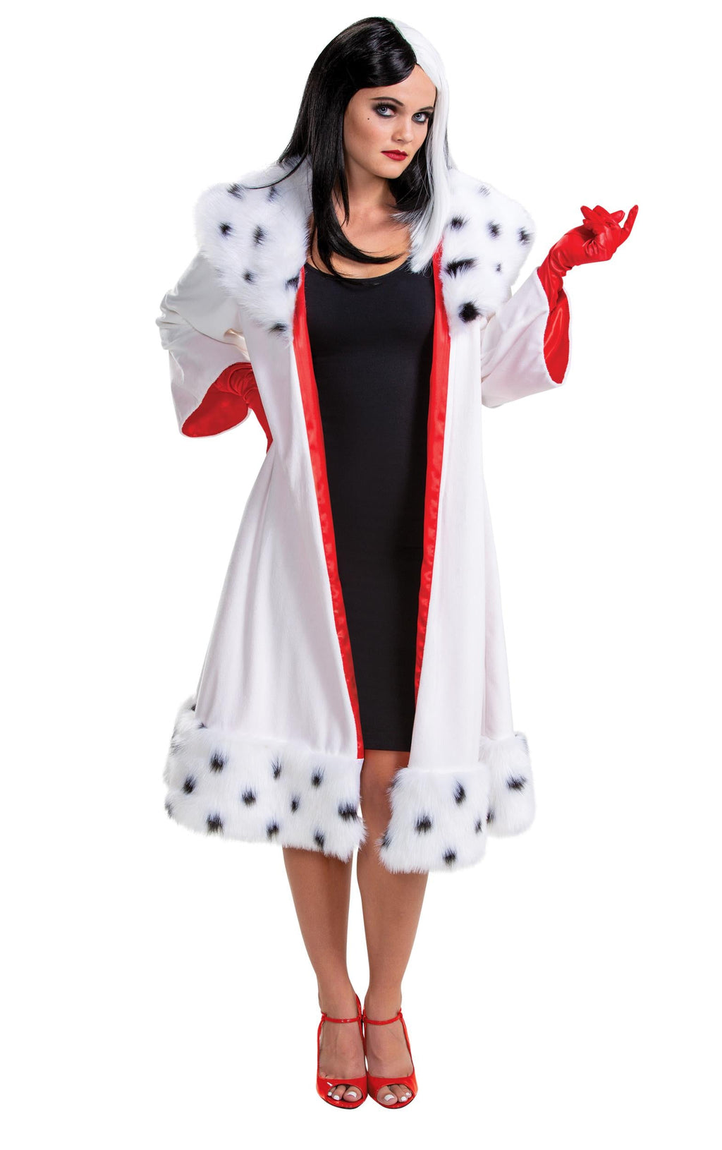 Cruella de Vil Deluxe Coat Costume for Women Small 4-6 by HalloweenStore.com