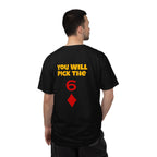 Magic Trick T-Shirt — “You Will Pick the 6” Card Trick Tee by Printify
