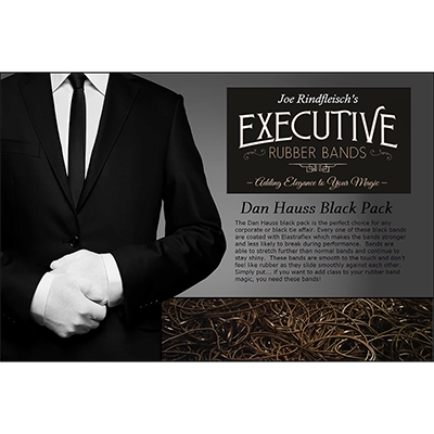 Joe Rindfleisch's Executive Rubber Bands (Dan Hauss - Black Pack) by Joe Rindfleisch by Murphy's Magic Supplies, Inc.