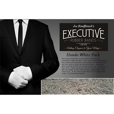 Joe Rindfleisch's Executive Rubber Bands (Hondo - White Pack) by Joe Rindfleisch by Murphy's Magic Supplies, Inc.