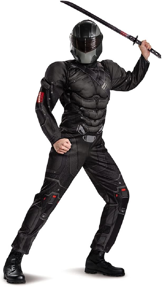 Snake Eyes GI Joe Muscle Jumpsuit Deluxe Adult Costume Medium 38-40 by HalloweenStore.com