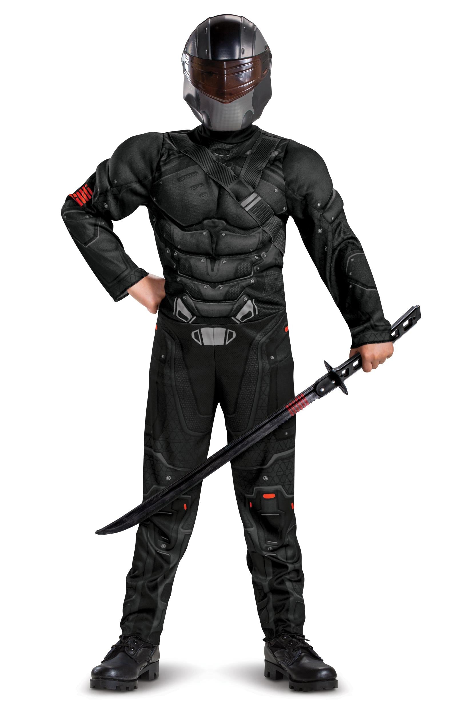 GI Joe Snake Eyes Classic Muscle Chest Child Costume Small 4-6 by HalloweenStore.com