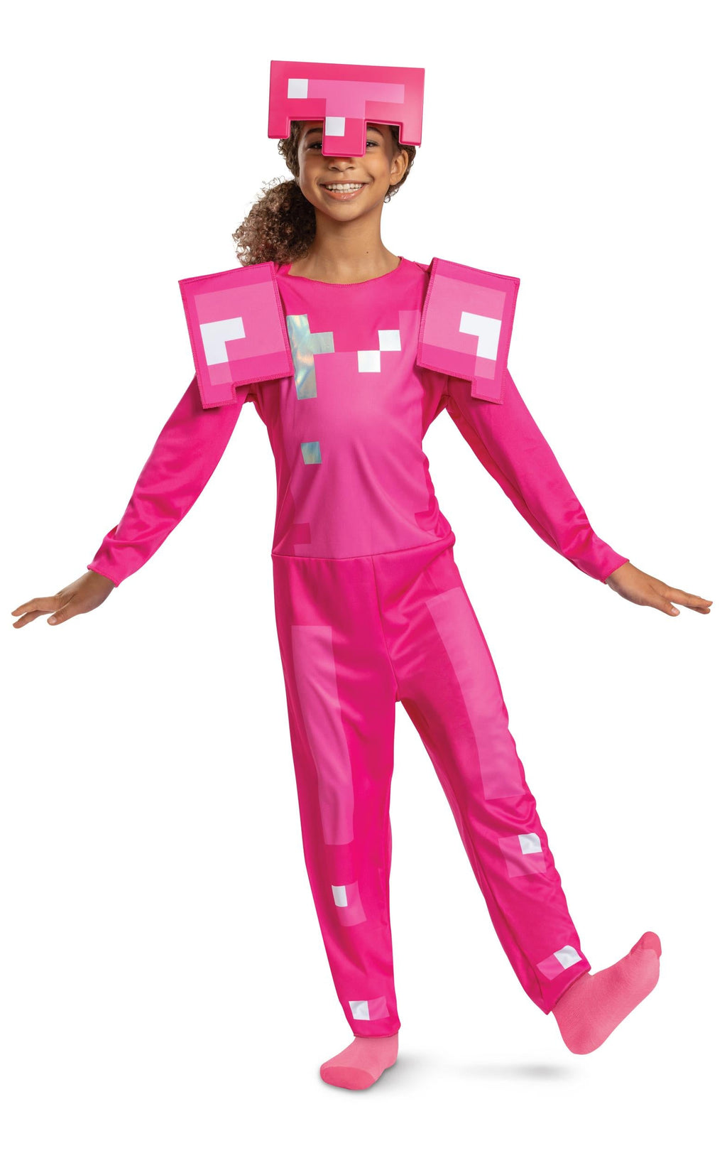 Pink Armor Minecraft Child Costume Large 10-12 by HalloweenStore.com
