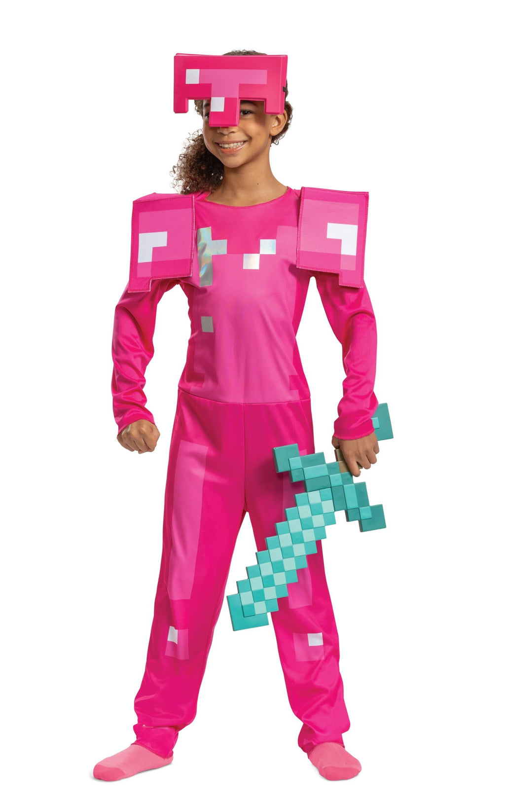 Pink Armor Minecraft Child Costume Large 10-12 by HalloweenStore.com