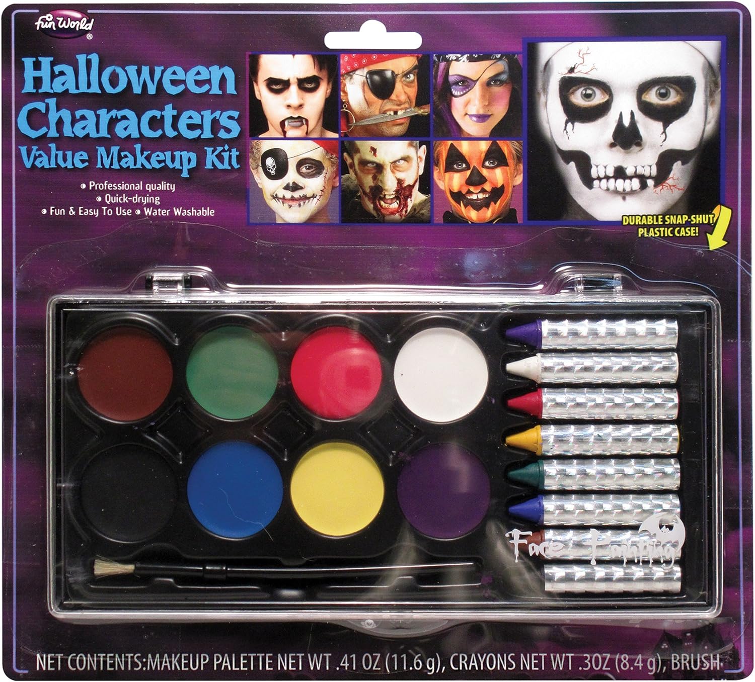Face Painting Halloween Costume Palette Makeup Kit by HalloweenStore.com
