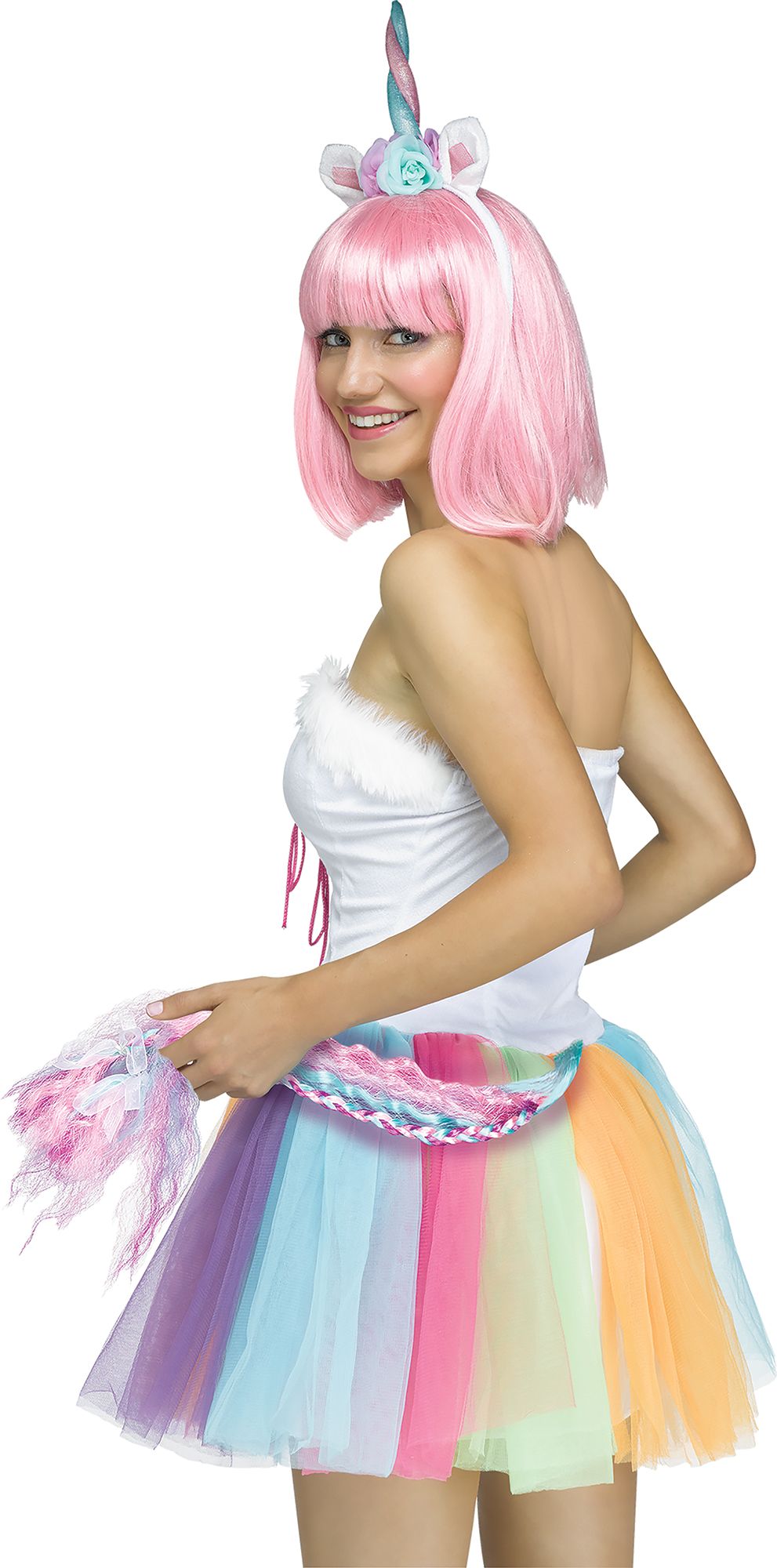 Fun World Sexy Horned Unicorn Horn & Tail 2pc Costume Accessory Kit by HalloweenStore.com