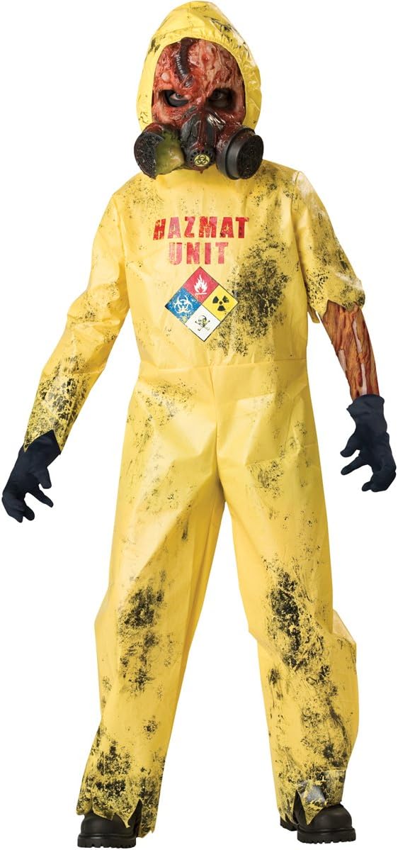 InCharacter Zombie Hazmat Hazard Jumpsuit Deluxe Child Costume Size Medium 8 by HalloweenStore.com