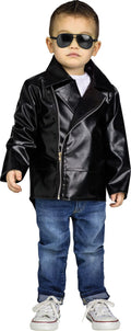 Rock N Roll 50's Fake Leather Jacket Toddler Costume Large 3T-4T by HalloweenStore.com