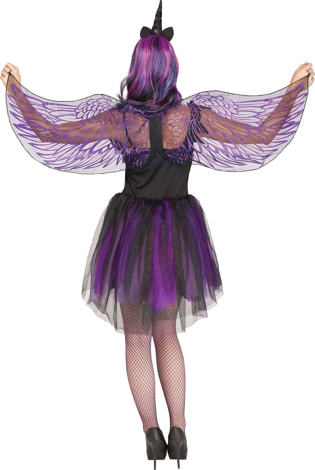Moonlight Unicorn Gothic Fairy Dress Purple Adult Costume S/M 2-8 by HalloweenStore.com