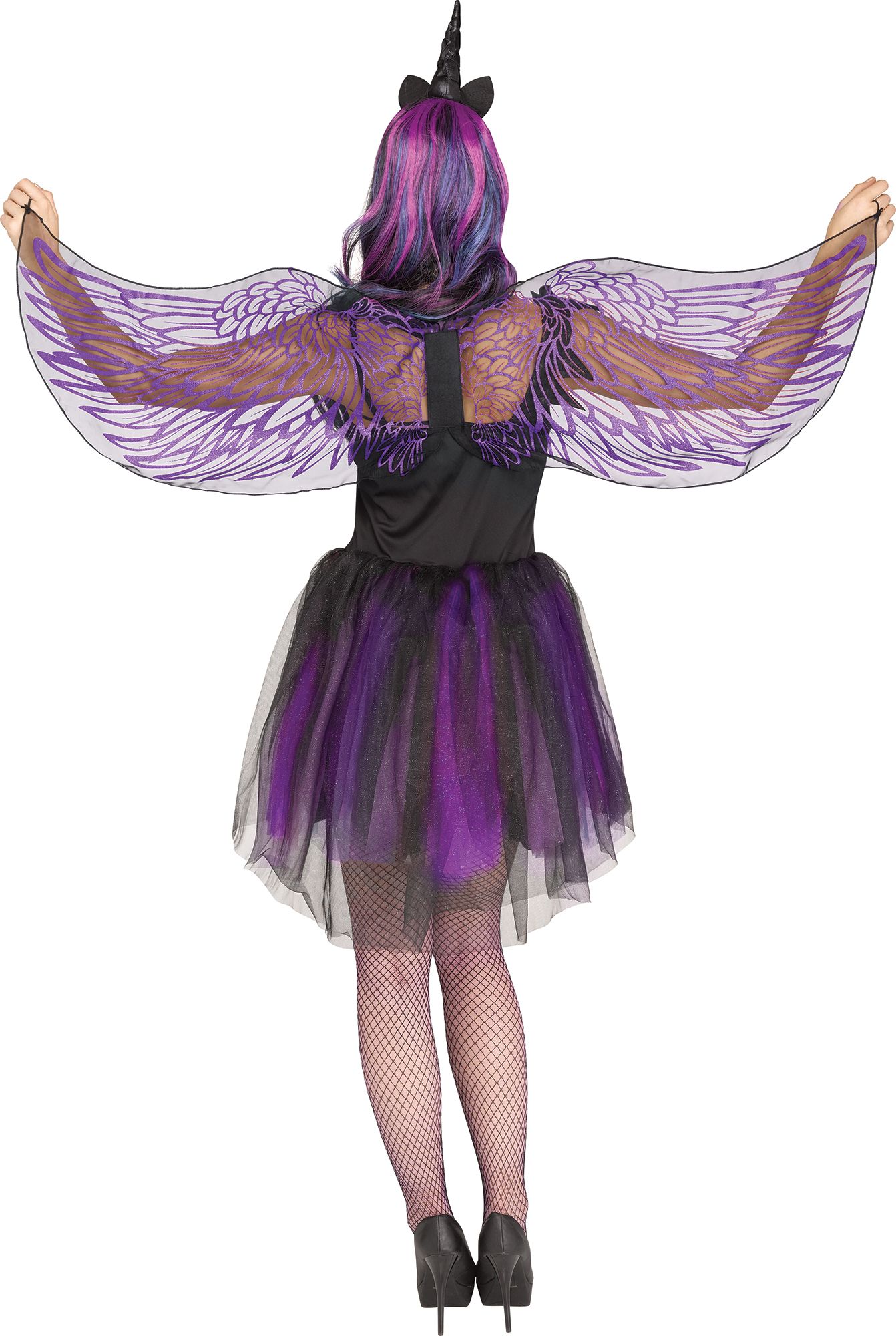 Moonlight Unicorn Gothic Fairy Dress Purple Adult Costume S/M 2-8 by HalloweenStore.com