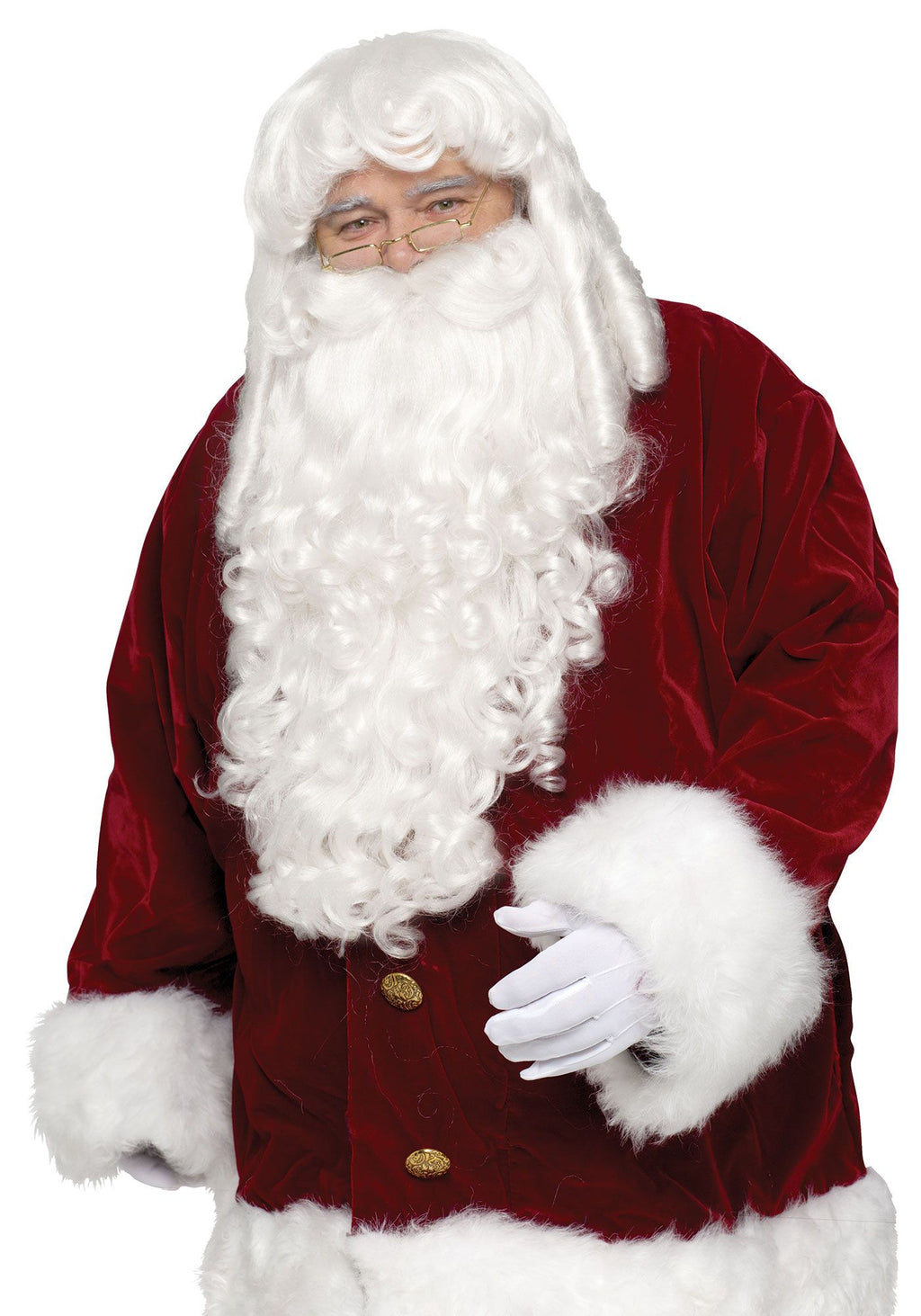 Professional Santa Clause Wig and Beard Set by HalloweenStore.com