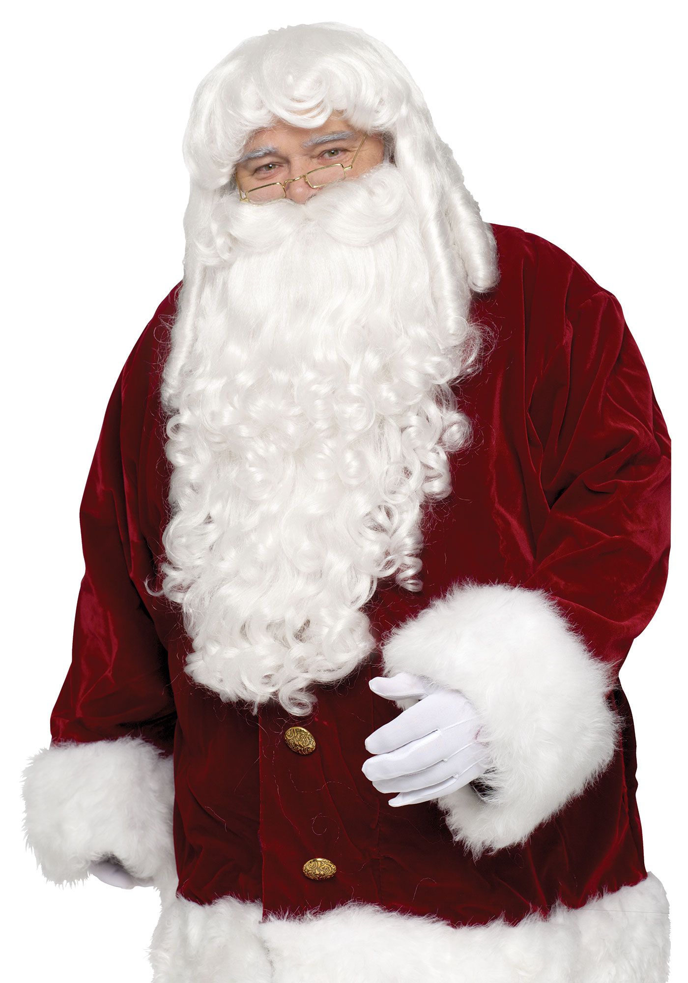 Professional Santa Clause Wig and Beard Set by HalloweenStore.com
