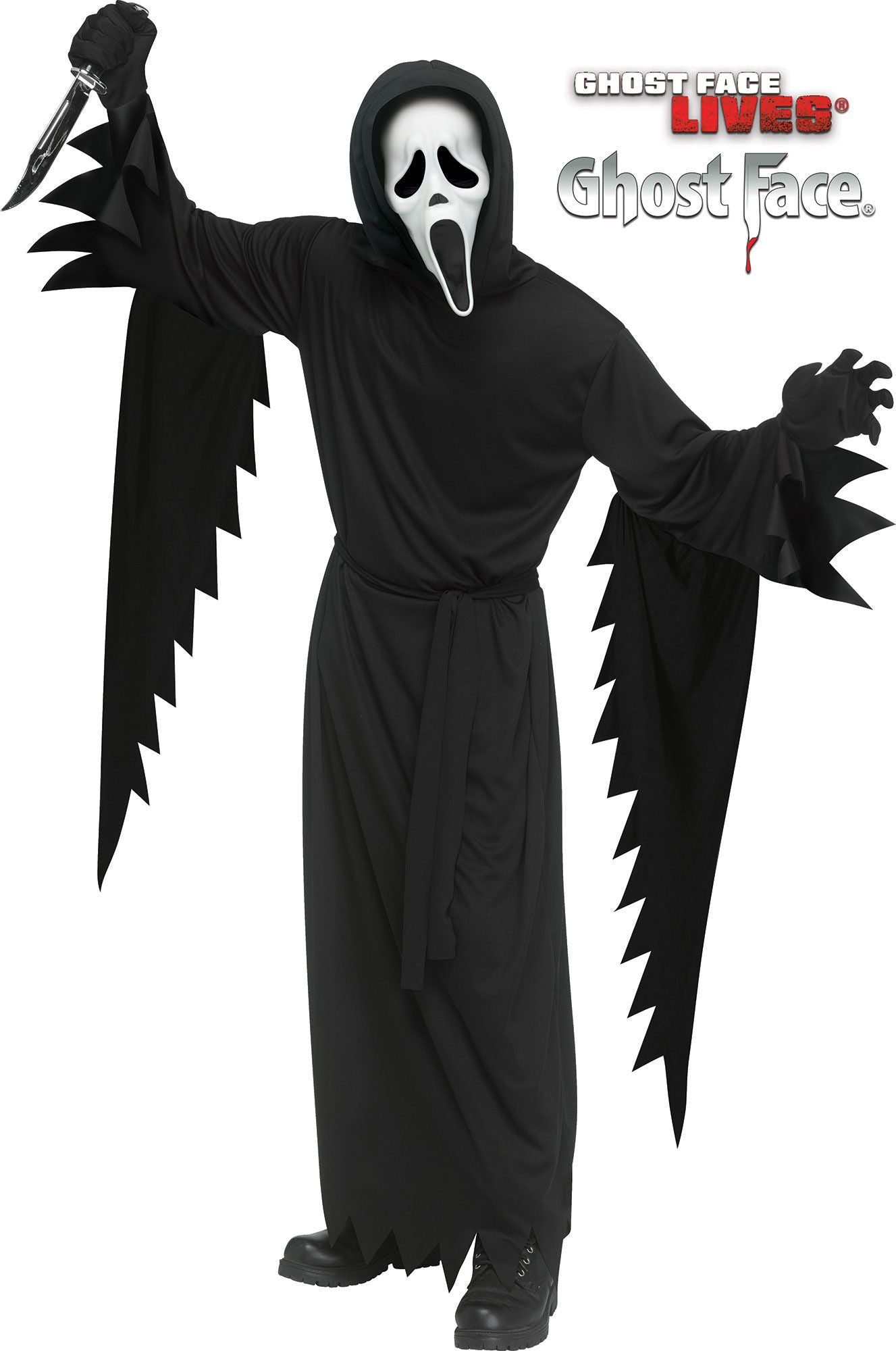 Scream Stalker Ghost Face Small Adult Costume Teen Size by HalloweenStore.com