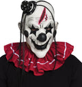 Black and White Horror Clown Adult Mask with Hair by HalloweenStore.com