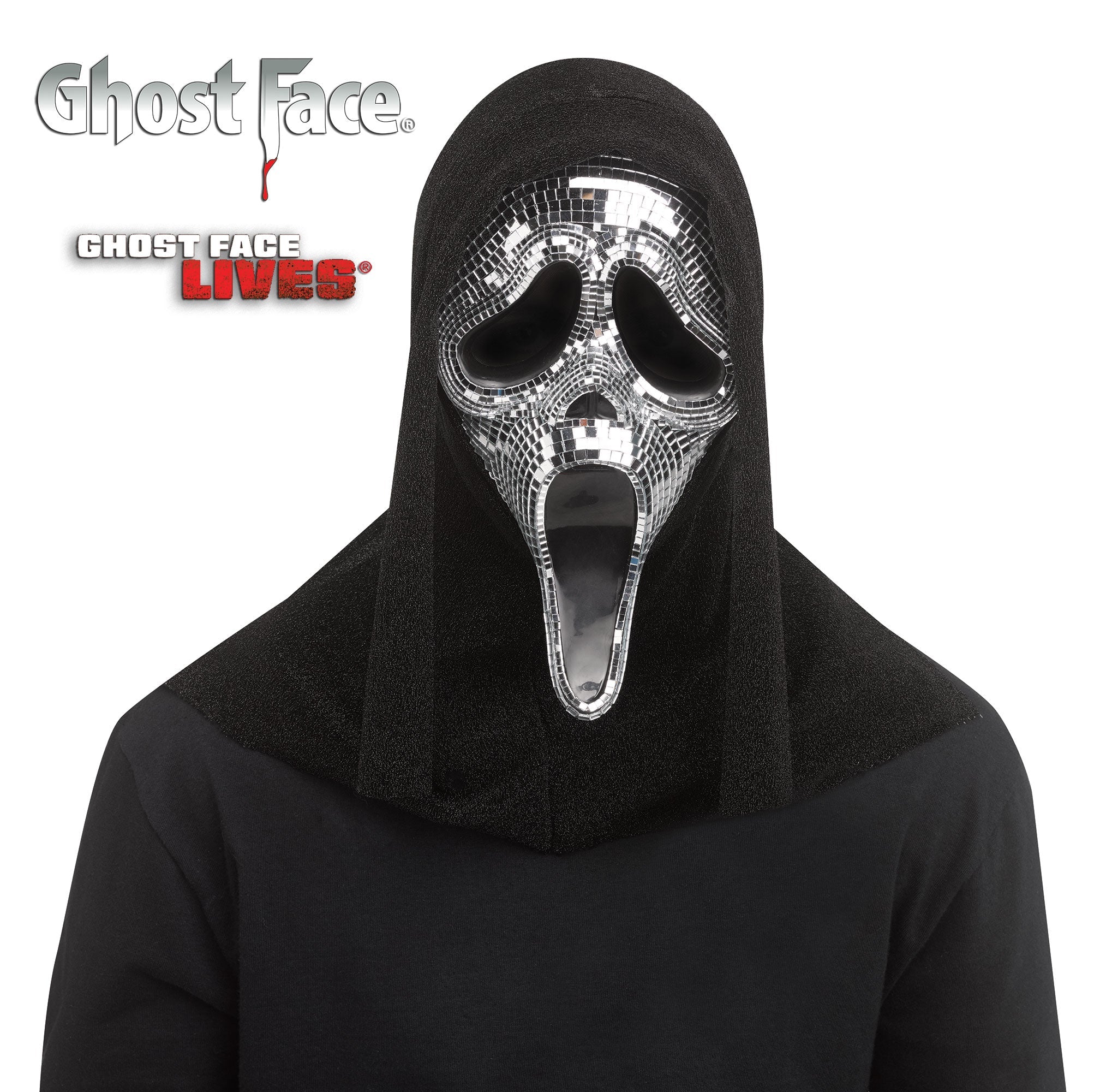 Fun World Scream Ghost Face Disco Mirror Character Costume Mask by HalloweenStore.com