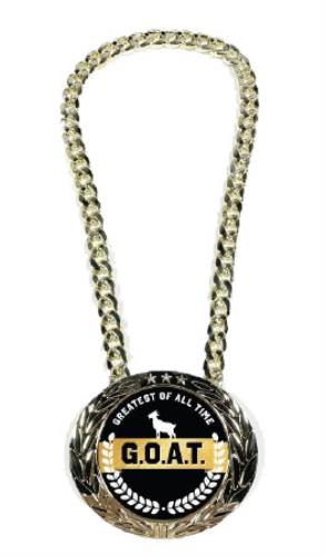 Goat Greatest of all Time Necklace Award Medallion Pimp Gangster Accessory by HalloweenStore.com