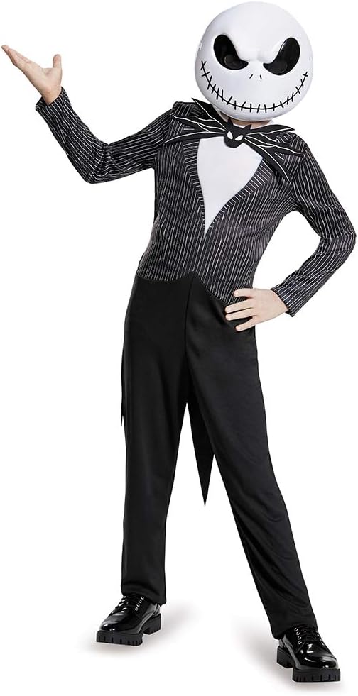 Nightmare Before Christmas Jack Skellington Costume for Kids Medium 7-8 by HalloweenStore.com