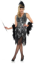 Platinum 1920's Beaded Flapper Sexy Woman's Costume X-Large 16-18 by HalloweenStore.com