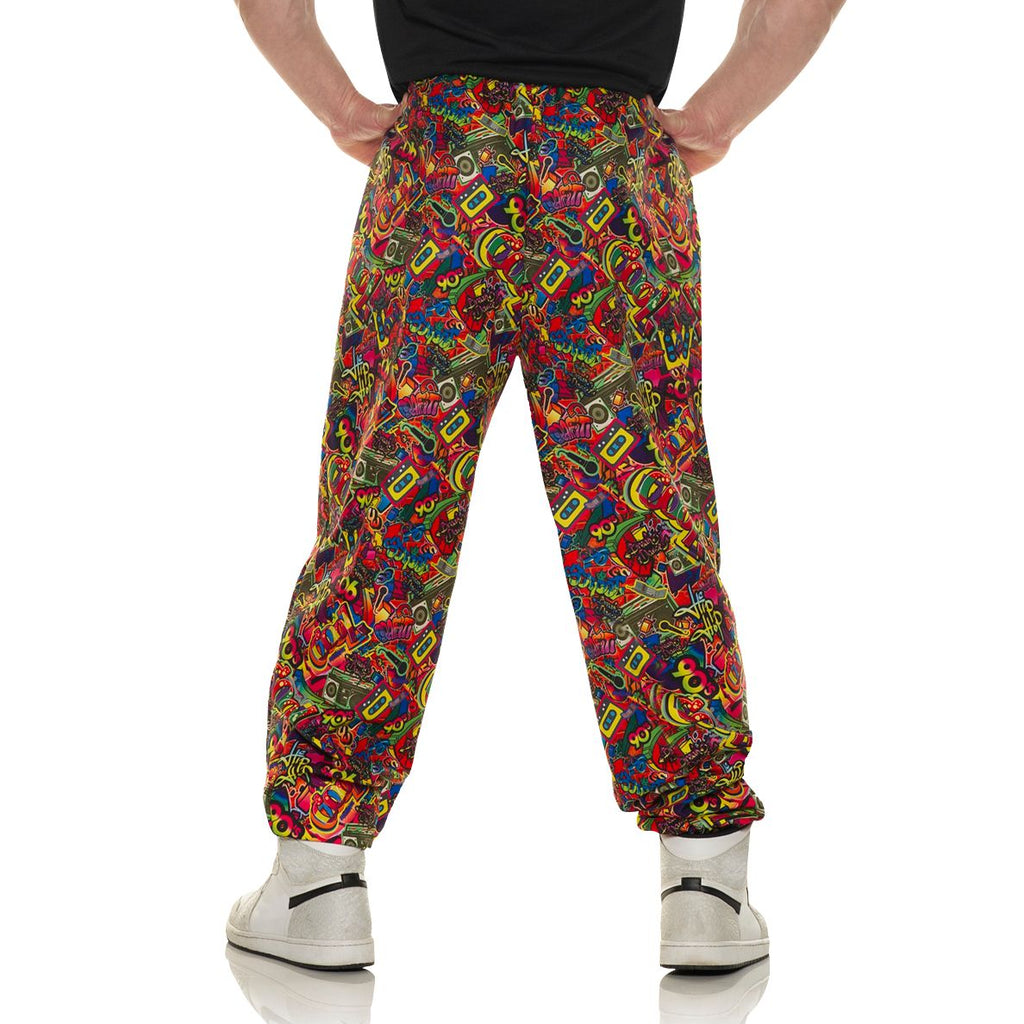 Underwraps 90's Baggy Pants Men's Costume Standard One Size Multicolor by HalloweenStore.com