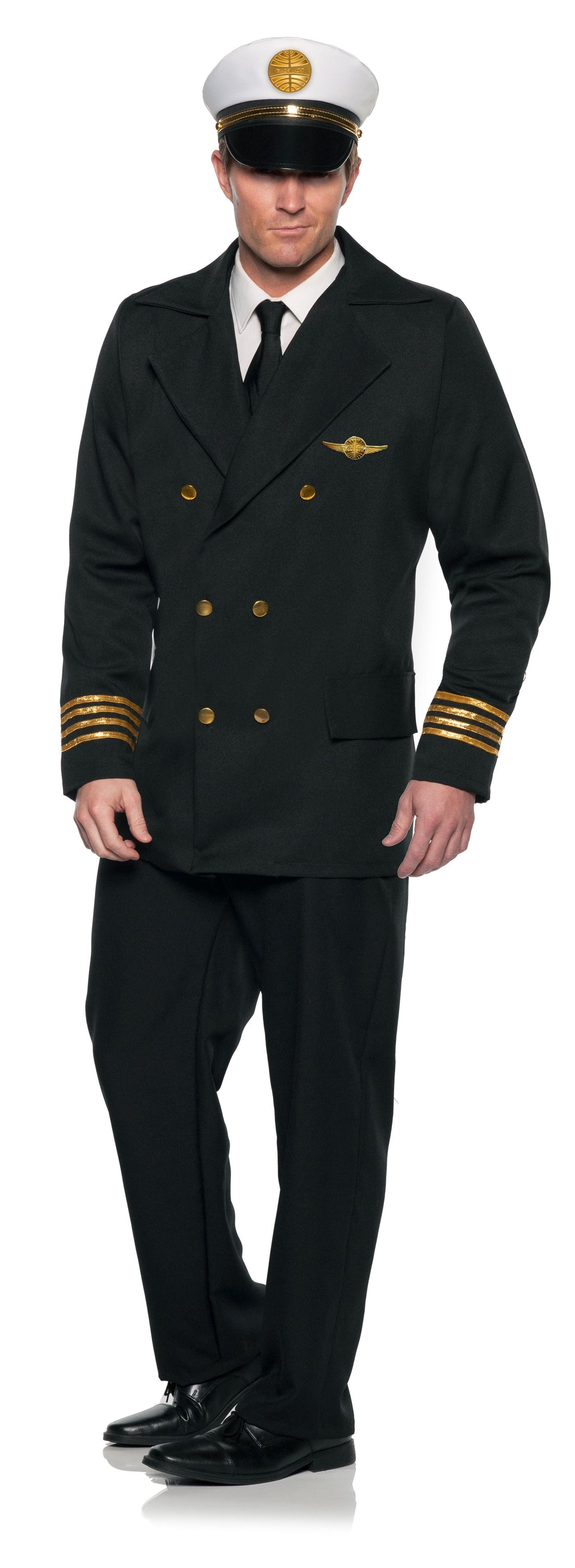 Pan Am Airline Deluxe Pilot Adult Costume by HalloweenStore.com