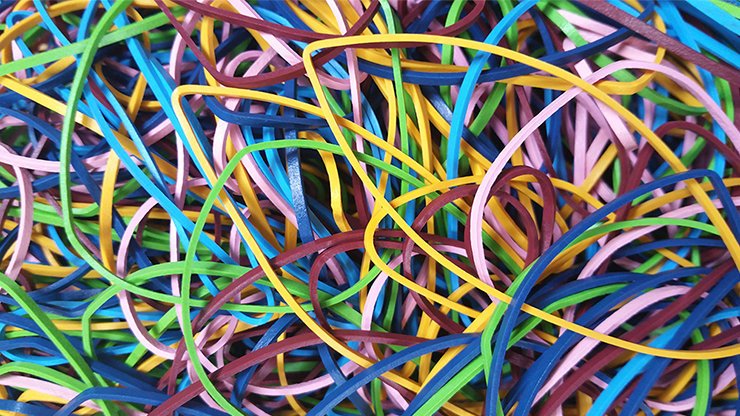 Joe Rindfleisch's Rainbow Rubber Bands (Combo Pack) by Murphy's Magic Supplies, Inc.
