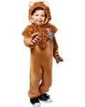 Wizard of Oz Cowardly Lion Plush Jumpsuit and Headpiece Costume Toddler by HalloweenStore.com