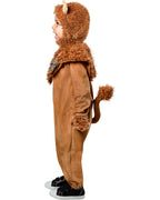Wizard of Oz Cowardly Lion Plush Jumpsuit and Headpiece Costume Toddler by HalloweenStore.com