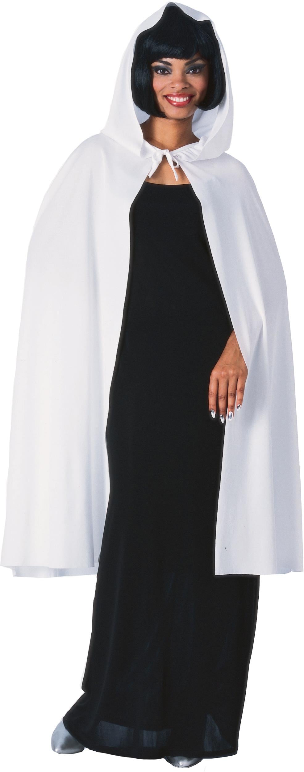 Rubie's 45 Inch White Hooded Cape Costume Accessory by HalloweenStore.com