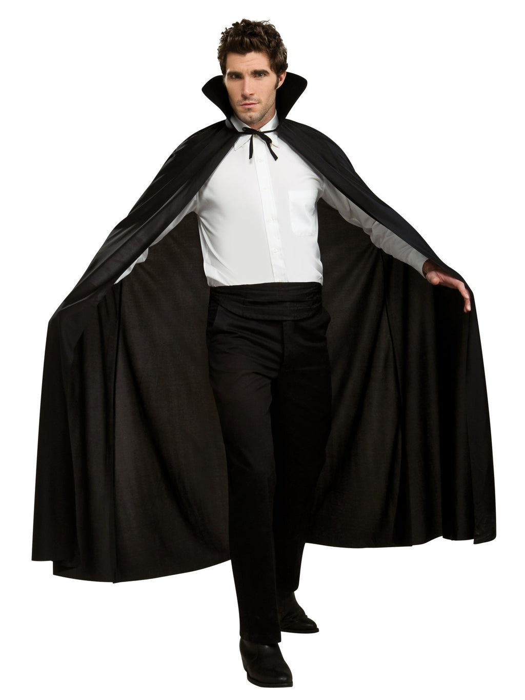 Rubie's Full Length Fabric Cape Black Costume Accessory by HalloweenStore.com