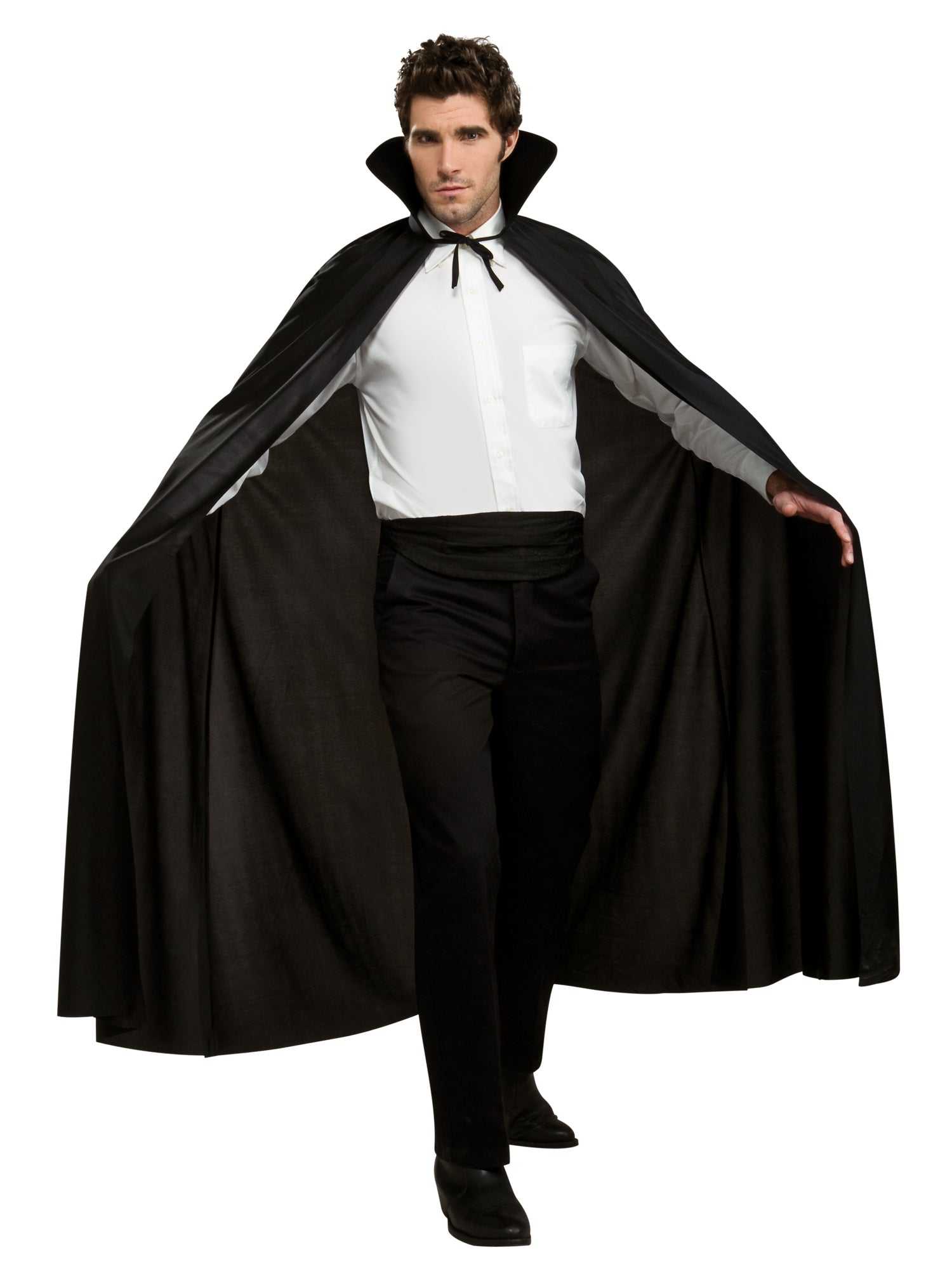 Rubie's Full Length Fabric Cape Black Costume Accessory by HalloweenStore.com