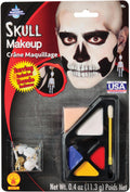 Skeleton Skull Makeup Face Paint Kit with Earrings by HalloweenStore.com