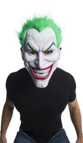 Rubie's DC Comics Villains: The Joker Vacuform Plastic Mask with Plush Hair by HalloweenStore.com