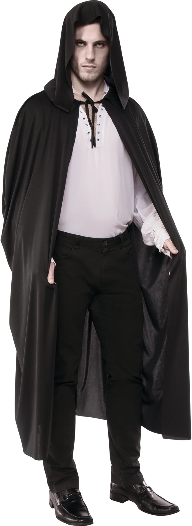 Rubie's Black Full Length Hooded Cape Costume Accessory by HalloweenStore.com