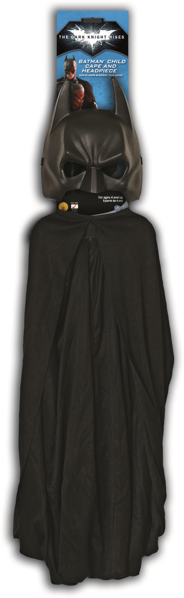The Dark Knight Rises Batman Child Costume Kit Mask and Cape by HalloweenStore.com