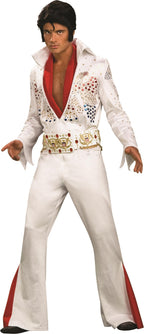Elvis Presley Deluxe Grand Heritage Men's White Jumpsuit Costume X-Large by HalloweenStore.com