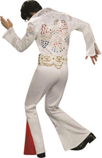 Elvis Presley Deluxe Grand Heritage Men's White Jumpsuit Costume X-Large by HalloweenStore.com