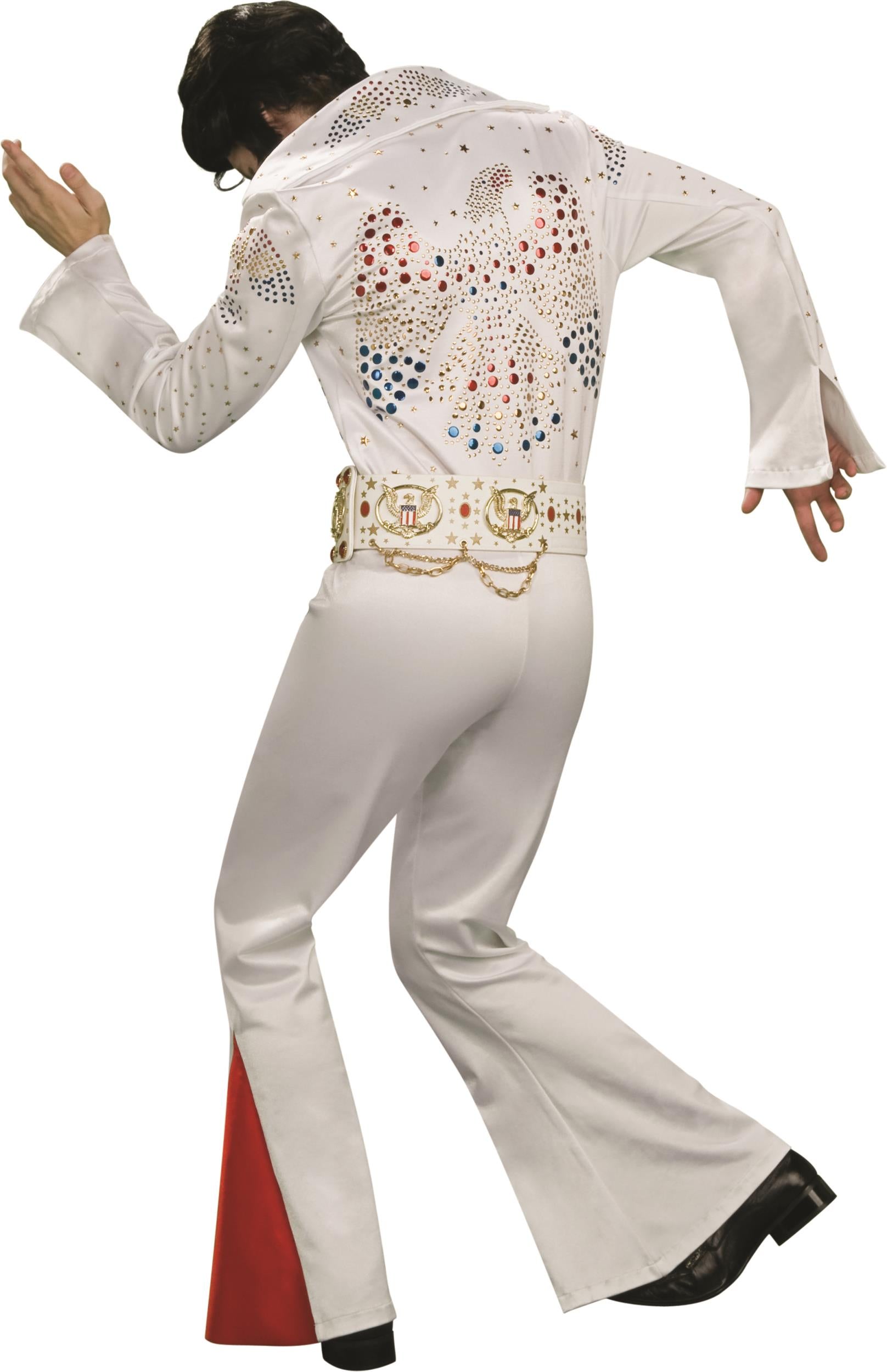 Elvis Presley Deluxe Grand Heritage Men's White Jumpsuit Costume X-Large by HalloweenStore.com