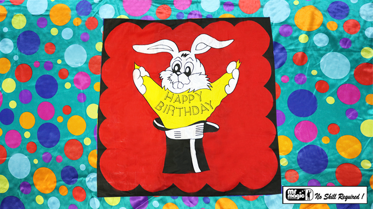 Bag to Happy Birthday Silk (36 inch x 36 inch) by Mr. Magic by Murphy's Magic Supplies, Inc.