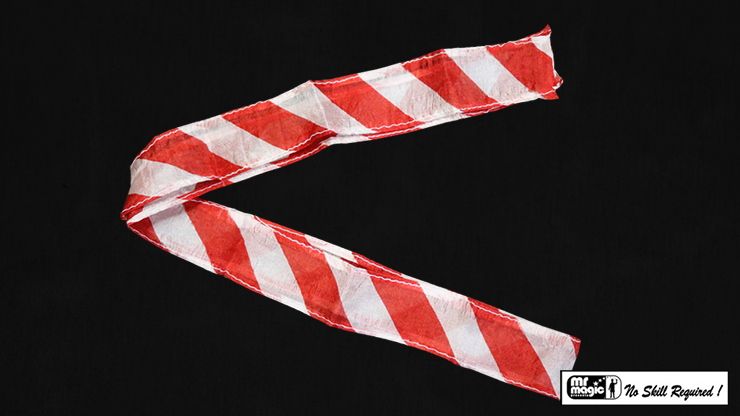 Thumb Tip Streamer Zebra 3' (Red and White) by Mr. Magic by Murphy's Magic Supplies, Inc.