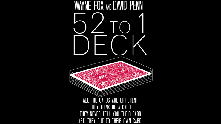 The 52 to 1 Deck Red (Gimmicks and Online Instructions) by Wayne Fox and David Penn - Trick by Murphy's Magic Supplies, Inc.