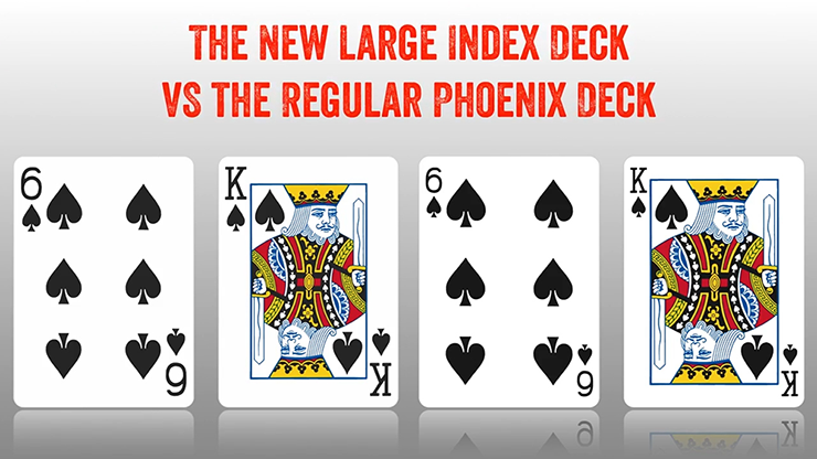 Phoenix Deck Large Index (Blue) by Card-Shark by Murphy's Magic Supplies, Inc.