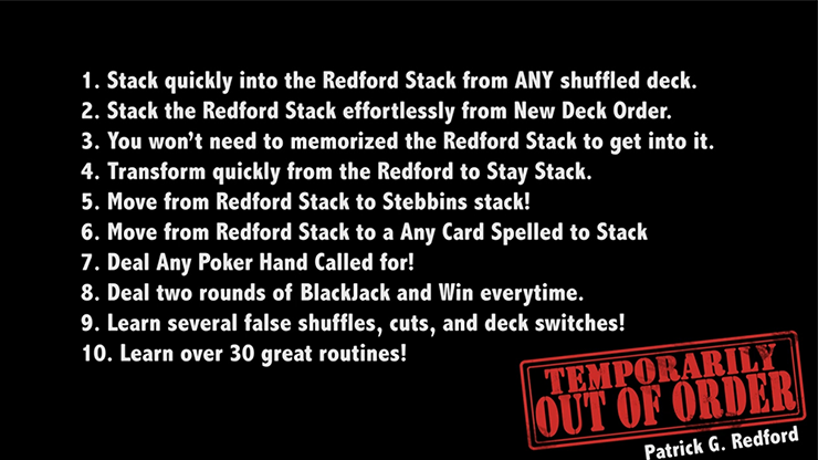 Temporarily Out of Order by Patrick Redford - Book by Murphy's Magic Supplies, Inc.