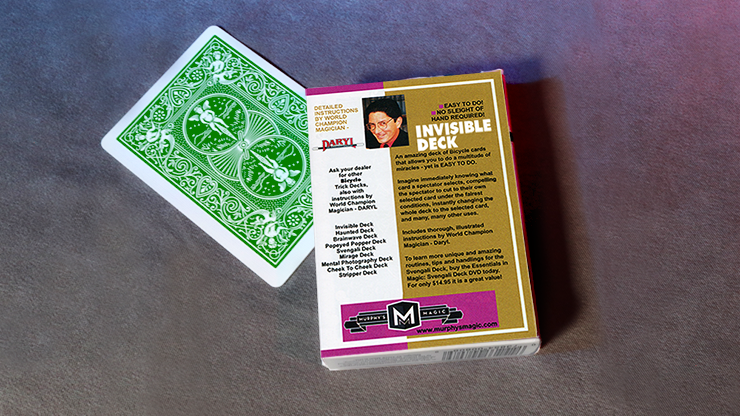 Invisible Deck Bicycle (Green) by Murphy's Magic Supplies, Inc.