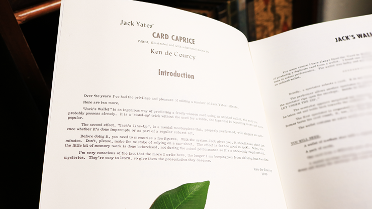 Jack Yates' Card Caprice by Ken de Courcy - Book by Murphy's Magic Supplies, Inc.