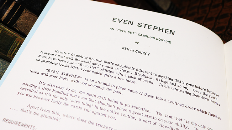 Even Stephen by Ken de Courcy - Book by Murphy's Magic Supplies, Inc.