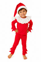 Red Holiday Elf Costume, Santa Costume by Band of the Wild