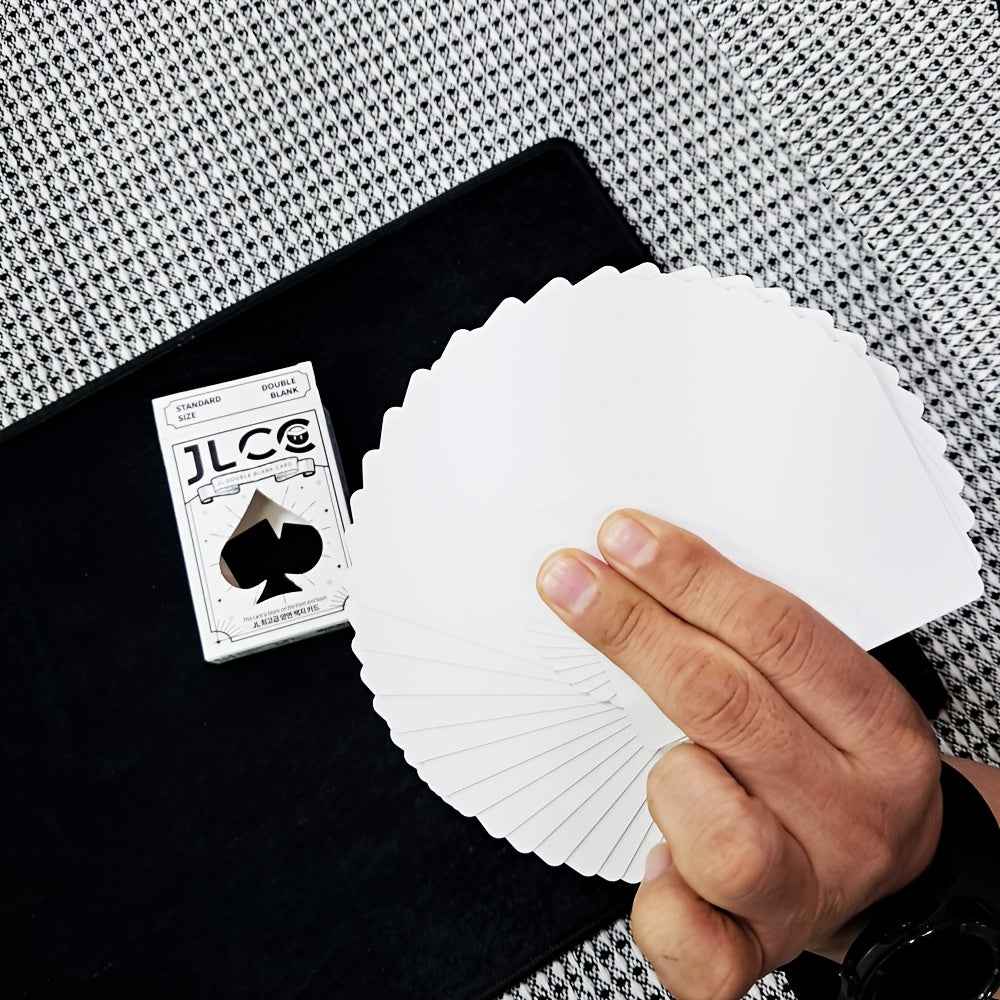 1 Set of Double-Sided White Paper Poker Cards for Magic Performances, Including Cards, Sticky Notes, Message Boards, And Confession Cards